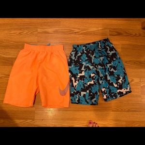 (2) Nike Boys Swim trunks size large